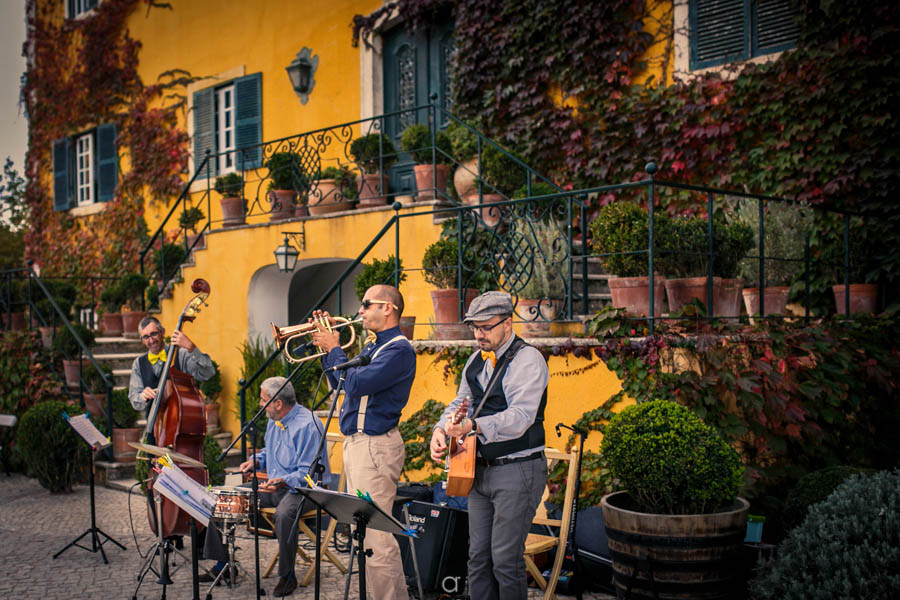 Quinta de Sant´Ana casamentos, músicos a tocar no coquetel