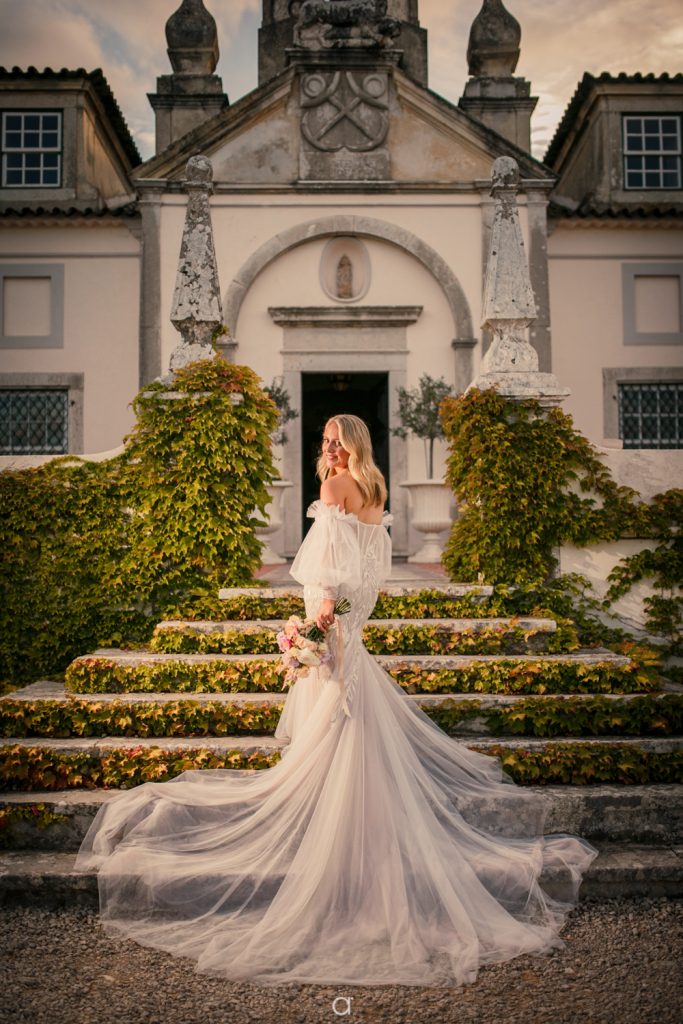 Quinta da Conceição, noiva na escadaria