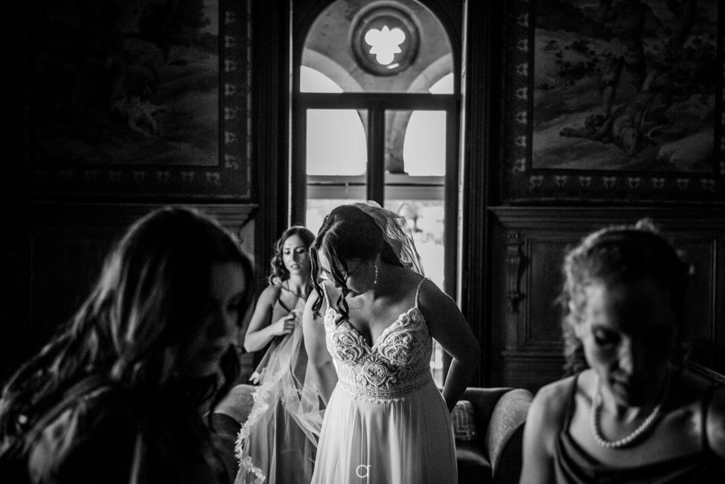 preparativos da noiva no Forte da Cruz