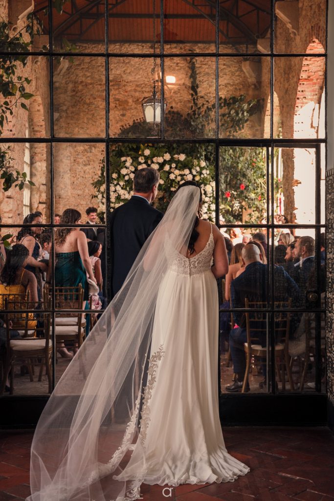 entrada da noiva no Forte da Cruz